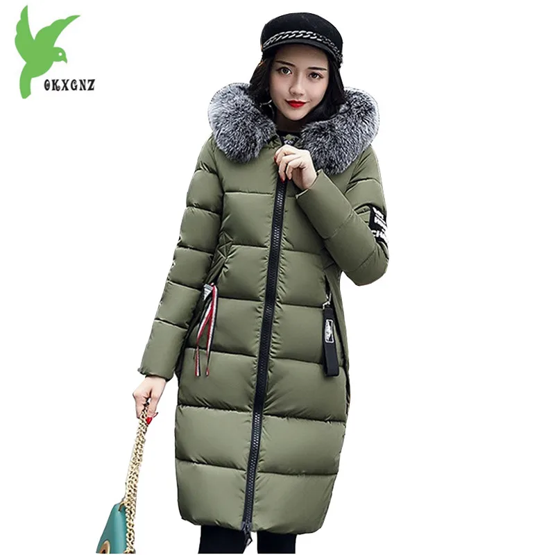 Women Down Cotton Long Coats New Winter Fashion Hooded Fur Collar Female Basic Casual Tops Plus Size Student Clothing OKXGNZ 810
Women Down Cotton Long Coats New Winter Fashion Hooded Fur Collar Female Basic Casual Tops Plus Size Student Clothing OKXGNZ 810