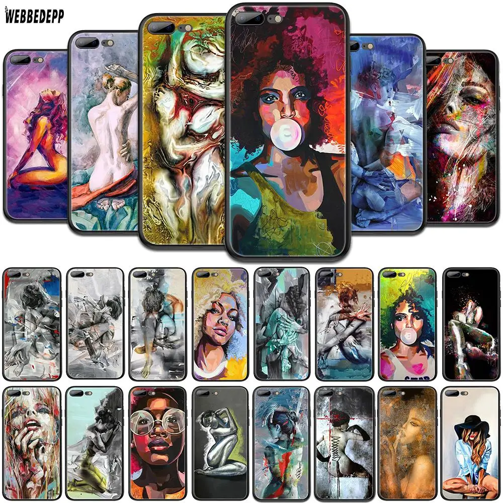 WEBBEDEPP девушка масляная живопись искусство ТПУ для OPPO A1 A3S A5s A7 A37 A57 A73 A83 F5 F11 R15 R17 Pro