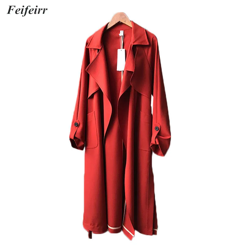 Spring Autumn Women new 2018 Casual Long Trench Coat Mature wild Vintage Fashion Belt Plus size windbreaker Mujer
Spring Autumn Women new 2018 Casual Long Trench Coat Mature wild Vintage Fashion Belt Plus size windbreaker Mujer