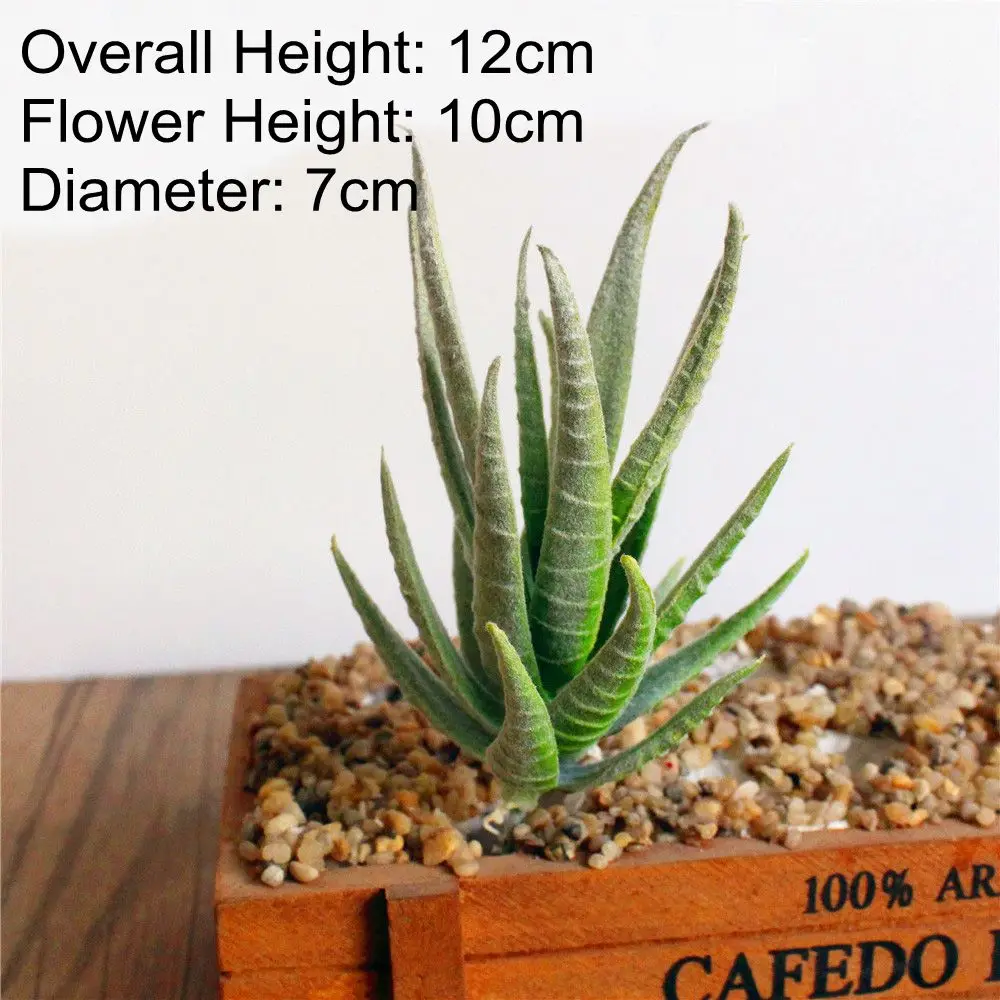 Green Artificial Succulents - Flocking Home Garden Decoration