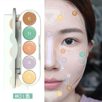Five colors Concealer disk cover Black rim of eye Freckles Smallpox print Cottect Brighten up
Five colors Concealer disk cover Black rim of eye Freckles Smallpox print Cottect Brighten up
