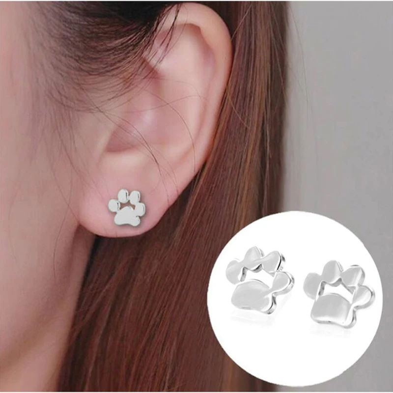 Stainless Steel Silver Color Stud Earrings Women Metal Pet Dog Paw Tag Small Korean Earrings Gift for Wife Girlfriend 2019
Stainless Steel Silver Color Stud Earrings Women Metal Pet Dog Paw Tag Small Korean Earrings Gift for Wife Girlfriend 2019