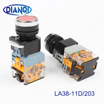 LA38-11D/203 Contact Push Button Switch with LED Indicator Light On/Off Momentary 22mm 12V 24V 220V 380V Red Green
LA38-11D/203 Contact Push Button Switch with LED Indicator Light On/Off Momentary 22mm 12V 24V 220V 380V Red Green