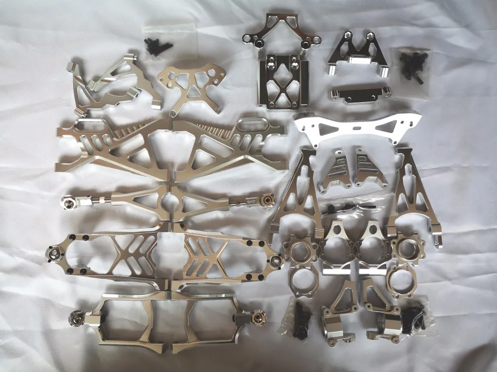 Aluminum Front /Rear+ Lower/Upper arm Set+Front /rear hub carrier set +front/Rear shock tower Set For HPI Baja 5b .ss 5t
Aluminum Front /Rear+ Lower/Upper arm Set+Front /rear hub carrier set +front/Rear shock tower Set For HPI Baja 5b .ss 5t