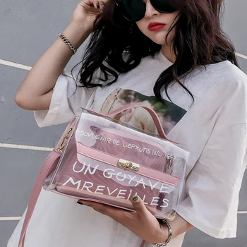 2019 Women Shoulder Bag Fashion Letter PrintedCandy Color Women Messenger Bag Transparent PU Luxury Females Shoulder Bag
2019 Women Shoulder Bag Fashion Letter PrintedCandy Color Women Messenger Bag Transparent PU Luxury Females Shoulder Bag
