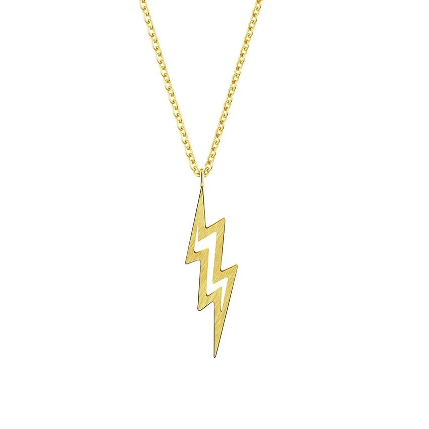 Gold Lightening Bolt Charm Necklaces Women Stainless Steel Thunder Strike Shaped Jewelry Dainty Silver Color Chain Bijoux Femme
Gold Lightening Bolt Charm Necklaces Women Stainless Steel Thunder Strike Shaped Jewelry Dainty Silver Color Chain Bijoux Femme