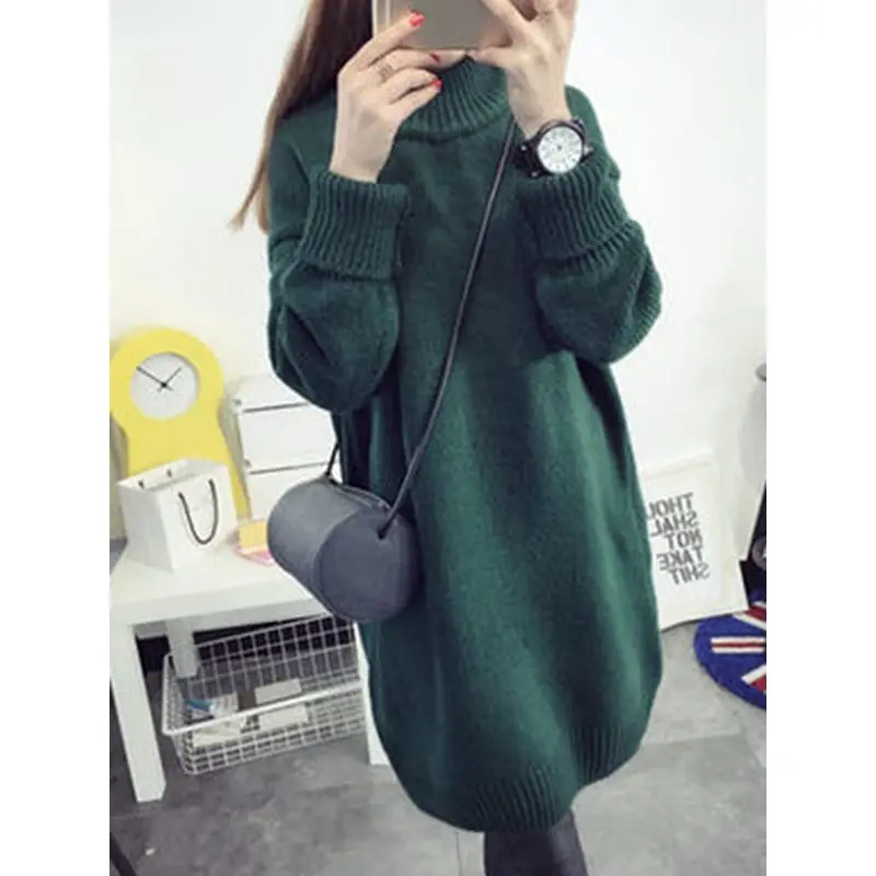 Korean Fashion Sweaters Women Pullover Tops Winter Turtleneck Knitted Sweater Plus Size Warm Thick Knitwear Black Female Jumpers
Korean Fashion Sweaters Women Pullover Tops Winter Turtleneck Knitted Sweater Plus Size Warm Thick Knitwear Black Female Jumpers