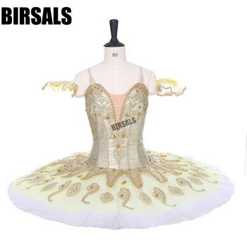Free Shipping Gold White Sleeping Beauty Ballet Tutu Girls Performance Stage Cosutmes Tutu Fairy Platter Tutu Dress BT9134B
Free Shipping Gold White Sleeping Beauty Ballet Tutu Girls Performance Stage Cosutmes Tutu Fairy Platter Tutu Dress BT9134B