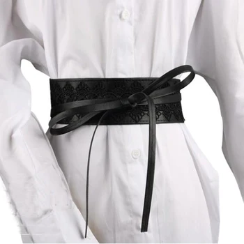 New Vintage Women Wide Lace Leather belt Long Bowknot Waist Belt Bondage Sexy Harness Gothic Femme Holographic Strap Dress Belt
New Vintage Women Wide Lace Leather belt Long Bowknot Waist Belt Bondage Sexy Harness Gothic Femme Holographic Strap Dress Belt