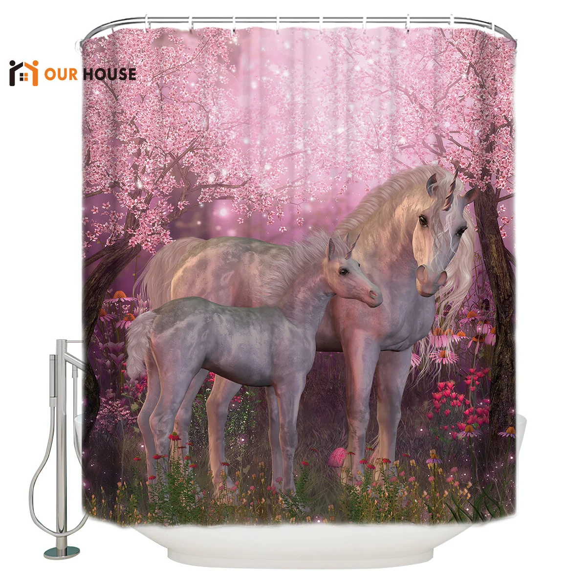 OURHouse Animals Pink Unicorn Shower Curtain Bathroom Liner Sets Childrens Unique Hotel Cute Home Kids Mens Cloth Liner Conte
OURHouse Animals Pink Unicorn Shower Curtain Bathroom Liner Sets Childrens Unique Hotel Cute Home Kids Mens Cloth Liner Conte
