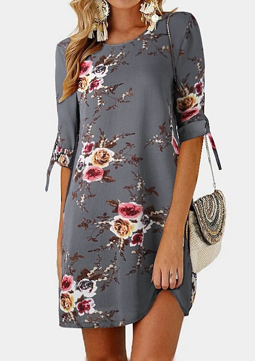 Plus Size Summer Women Dress Floral Tab-Sleeve O-Neck Mini Dress Casual Female Dress Women Vestidos Casual Floral Print Dress
Plus Size Summer Women Dress Floral Tab-Sleeve O-Neck Mini Dress Casual Female Dress Women Vestidos Casual Floral Print Dress