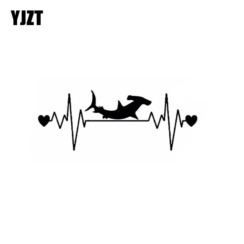 YJZT 13.6cm*5.1cm Hammerhead SHARK Heartbeat Lifeline Fashion Vinyl Car-styling Car Sticker Decals Black Silver C11-0336
YJZT 13.6cm*5.1cm Hammerhead SHARK Heartbeat Lifeline Fashion Vinyl Car-styling Car Sticker Decals Black Silver C11-0336