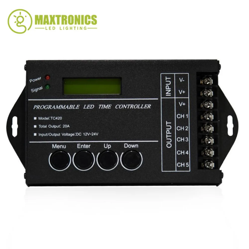 Time programable RGB LED Controller TC420 DC12V/24V 5Channel Total Output 20A Common Anode Programmable Free Shipping
Time programable RGB LED Controller TC420 DC12V/24V 5Channel Total Output 20A Common Anode Programmable Free Shipping