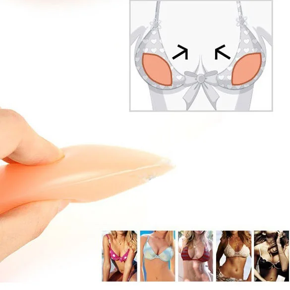

Hot Sell 1 Pair Silicone Bra Push Up Inserts Pad Breast Enhancer Brand New JL