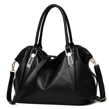 Soft PU Leather Women Handbag Solid Female Shoulder Bag Girls Messenger Big bag Casual Women Bag Black
Soft PU Leather Women Handbag Solid Female Shoulder Bag Girls Messenger Big bag Casual Women Bag Black