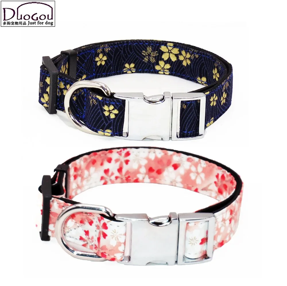 Pet Dog Sakura Print Collar with Metal Quick Release Snap Buckle Japanese Style Collar for Shiba Inu
Pet Dog Sakura Print Collar with Metal Quick Release Snap Buckle Japanese Style Collar for Shiba Inu