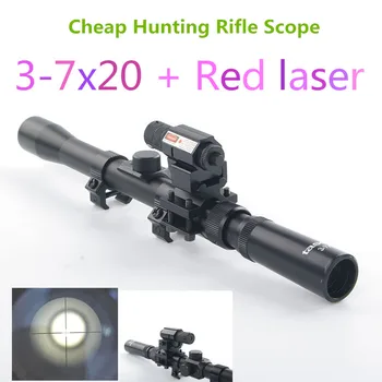 Air Gun Rifle Optics 3-7x20 Cross Reticle Scope +20mm Rail Mounts +Red Dot Laser Sight For Airsoft air gun
Air Gun Rifle Optics 3-7x20 Cross Reticle Scope +20mm Rail Mounts +Red Dot Laser Sight For Airsoft air gun