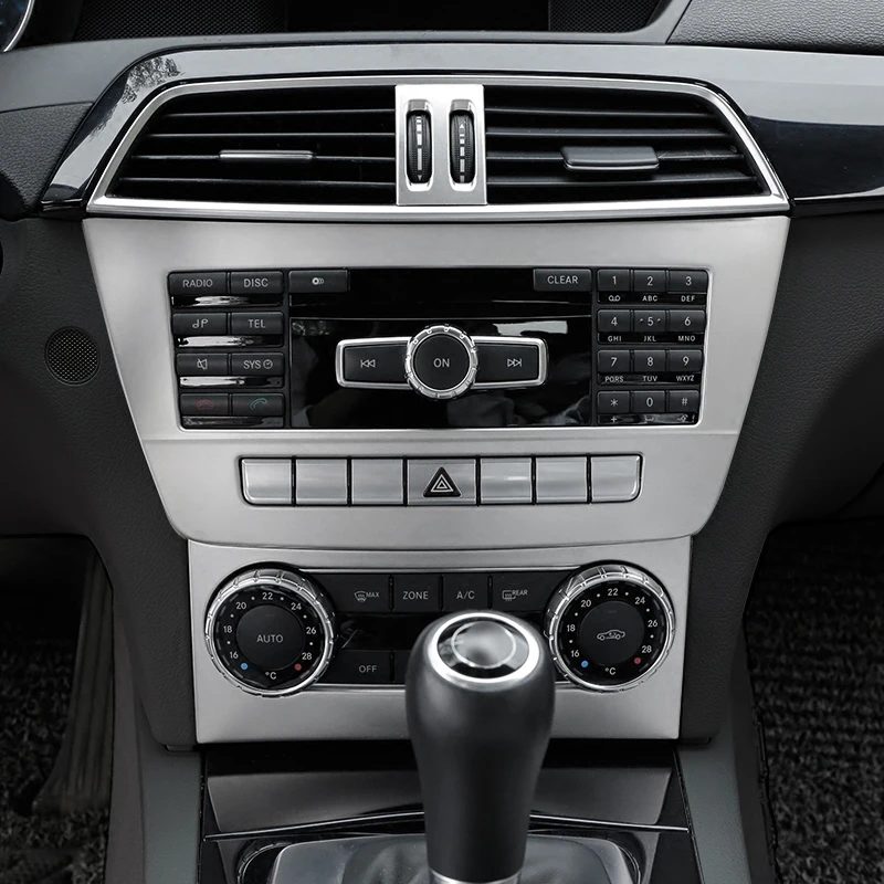 Stainless Steel Center Console Air Conditioning CD Panel Cover Trim Strips For Mercedes Benz C Class W204 200 260 2011-2014
Stainless Steel Center Console Air Conditioning CD Panel Cover Trim Strips For Mercedes Benz C Class W204 200 260 2011-2014