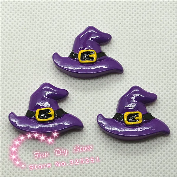 10PCS Resin Flatback Halloween Decoration Miniatures|Resin Purple Witch Hat|Halloween Scrapbooking Embellishments 22*29mm
10PCS Resin Flatback Halloween Decoration Miniatures|Resin Purple Witch Hat|Halloween Scrapbooking Embellishments 22*29mm