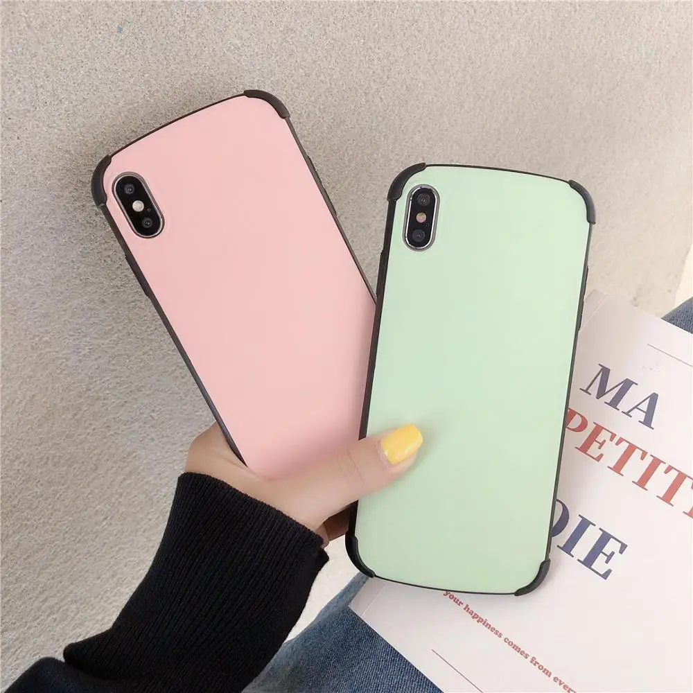 HUANQING Simple pure color green cell phone shell For iPhone6 6S 7Plus 8 Plus XR XS Max Phone Pink Fashion Protective Cover case
HUANQING Simple pure color green cell phone shell For iPhone6 6S 7Plus 8 Plus XR XS Max Phone Pink Fashion Protective Cover case
