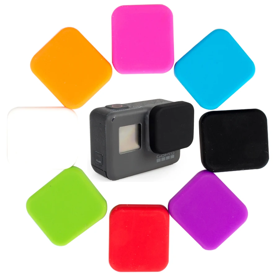 

Probty 8 Colors Soft Silicone Protective Cover Lens Cap for GoPro Hero 5 Black Camera Go Pro 5 Accessories