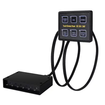 IZTOSS 6 Way Capacitive Touch-Sensitive Screen LED Switch Panel w/ Circuit Control Box & 15-Pin VGA Cable for Car Truck Boat
IZTOSS 6 Way Capacitive Touch-Sensitive Screen LED Switch Panel w/ Circuit Control Box & 15-Pin VGA Cable for Car Truck Boat