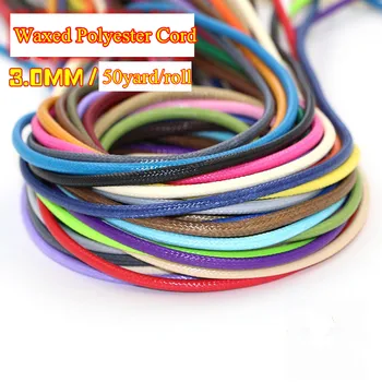 28colors 3mmx 50yard polyester/poly cord/string waxed waterproof leather craft thong jewellery bracelet free shipping HOT
28colors 3mmx 50yard polyester/poly cord/string waxed waterproof leather craft thong jewellery bracelet free shipping HOT