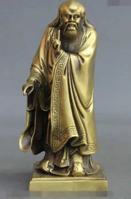 S03813 11" China Pure Bronze Stand Great Philosopher Founder Taoism Leader Laozi Statue (B0413)
S03813 11" China Pure Bronze Stand Great Philosopher Founder Taoism Leader Laozi Statue (B0413)