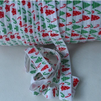 5/8" FOE Ribbon Christmas tree 25yards/lot fold over elastic ribbon, silk screen hair elastic, DIY Hair band/decoration
5/8" FOE Ribbon Christmas tree 25yards/lot fold over elastic ribbon, silk screen hair elastic, DIY Hair band/decoration