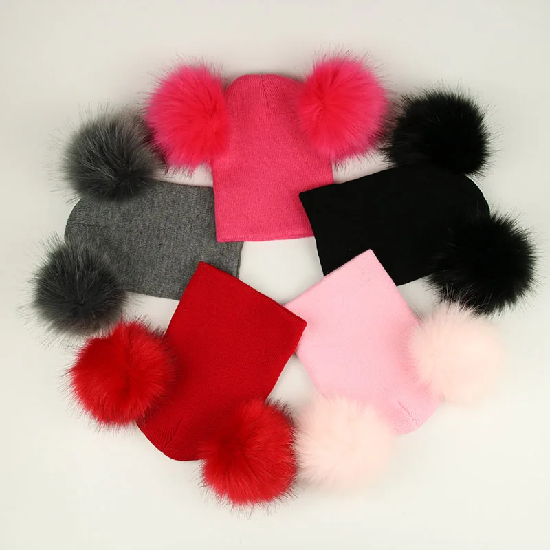 Winter Knitted Baby Hats Girls Boys Sweet Solid Hat With Two Fur Pompoms Balls Kids Caps For Girls Warm Soft Knit Beanie H11
Winter Knitted Baby Hats Girls Boys Sweet Solid Hat With Two Fur Pompoms Balls Kids Caps For Girls Warm Soft Knit Beanie H11