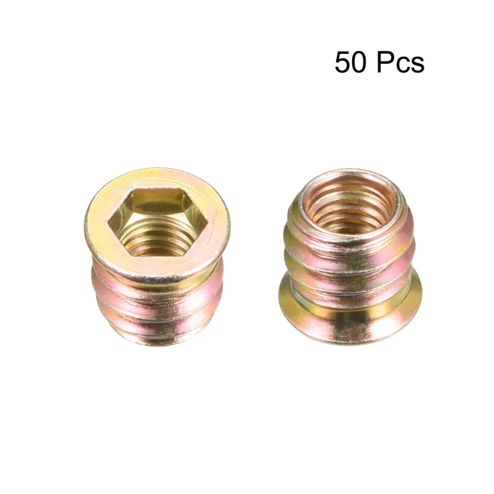 Uxcell 50pcs M8 Threaded Insert Nuts Interface Hex Socket Wooden Furniture Accessories Screws 5 Size Carbon Steel Bronze Tone
Uxcell 50pcs M8 Threaded Insert Nuts Interface Hex Socket Wooden Furniture Accessories Screws 5 Size Carbon Steel Bronze Tone