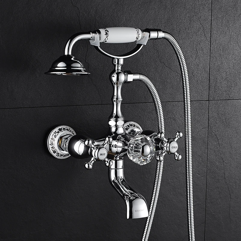 Auswind Round Ceramic Base Crystal Faucet Sliver Polish Bathroom Brass Wall Mount Product U78
Auswind Round Ceramic Base Crystal Faucet Sliver Polish Bathroom Brass Wall Mount Product U78