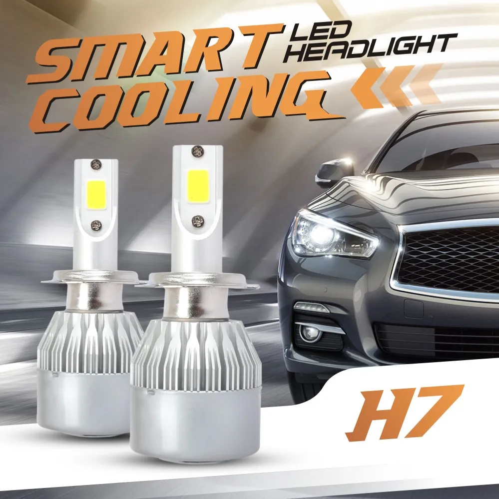 2 lights C6 Car Led Headlight H7 H4 H1 H11 H3 H8 9006 9005 9007 5202 Led turbo Light 6500k 16000lm Auto Head light Fog Bulbs 12V
2 lights C6 Car Led Headlight H7 H4 H1 H11 H3 H8 9006 9005 9007 5202 Led turbo Light 6500k 16000lm Auto Head light Fog Bulbs 12V