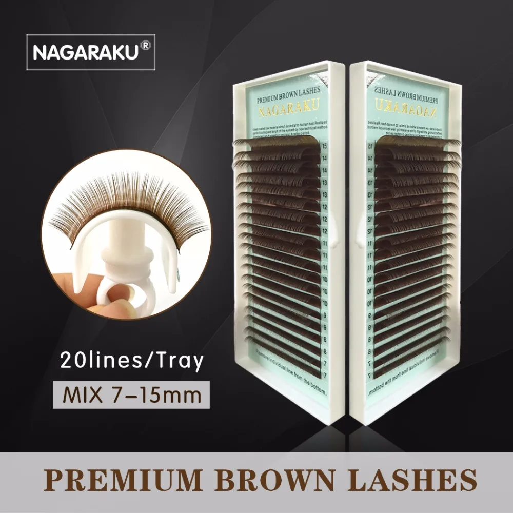NAGARAKU 3cases 20Rows 7-15Mix Brown False Eyelashes Lashes Mink Colored Eyelash Extension Fake Natural Brown Color Lash
NAGARAKU 3cases 20Rows 7-15Mix Brown False Eyelashes Lashes Mink Colored Eyelash Extension Fake Natural Brown Color Lash