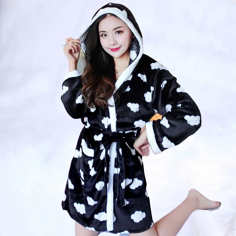 Fashion Women's Robes Coral Velvet Thicken Nightgowns Winter Bathrobe Women Flannel Sleepwear Female Nightdress
Fashion Women's Robes Coral Velvet Thicken Nightgowns Winter Bathrobe Women Flannel Sleepwear Female Nightdress