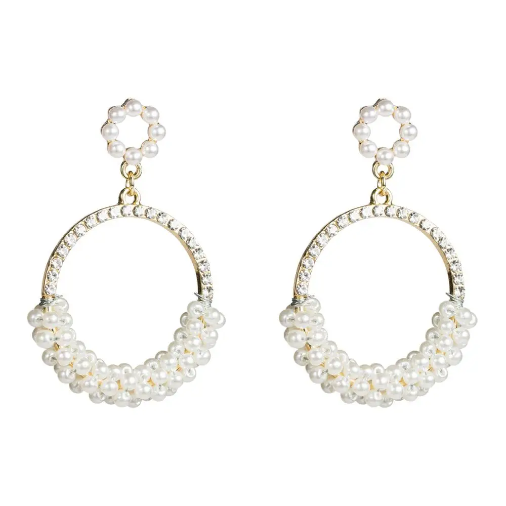 White Pearls Rhinestone Round Pendant Dangle Earrings For Women Jewelry Bohemian Maxi Collection Earrings Accessories Hot Sale
White Pearls Rhinestone Round Pendant Dangle Earrings For Women Jewelry Bohemian Maxi Collection Earrings Accessories Hot Sale