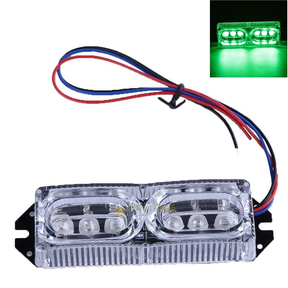 High Power 6 LED DRL Motorcycle Strobe Brake Day Light 12V Car flash strobe police warning light Green
High Power 6 LED DRL Motorcycle Strobe Brake Day Light 12V Car flash strobe police warning light Green