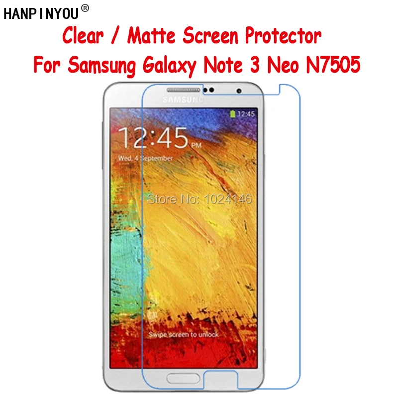New HD Clear / Anti-Glare Matte Screen Protector For Samsung Galaxy Note 3 Neo N7505 Protective Film Guard With Cleaning Cloth
New HD Clear / Anti-Glare Matte Screen Protector For Samsung Galaxy Note 3 Neo N7505 Protective Film Guard With Cleaning Cloth