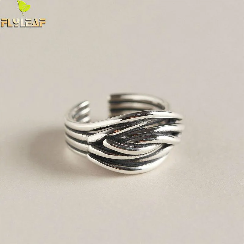 flyleaf 925 Sterling Silver Rings For Women Personality Multi-layer Line Knotting Femme Fashion Fine Jewelry Open Ring Vintage
flyleaf 925 Sterling Silver Rings For Women Personality Multi-layer Line Knotting Femme Fashion Fine Jewelry Open Ring Vintage