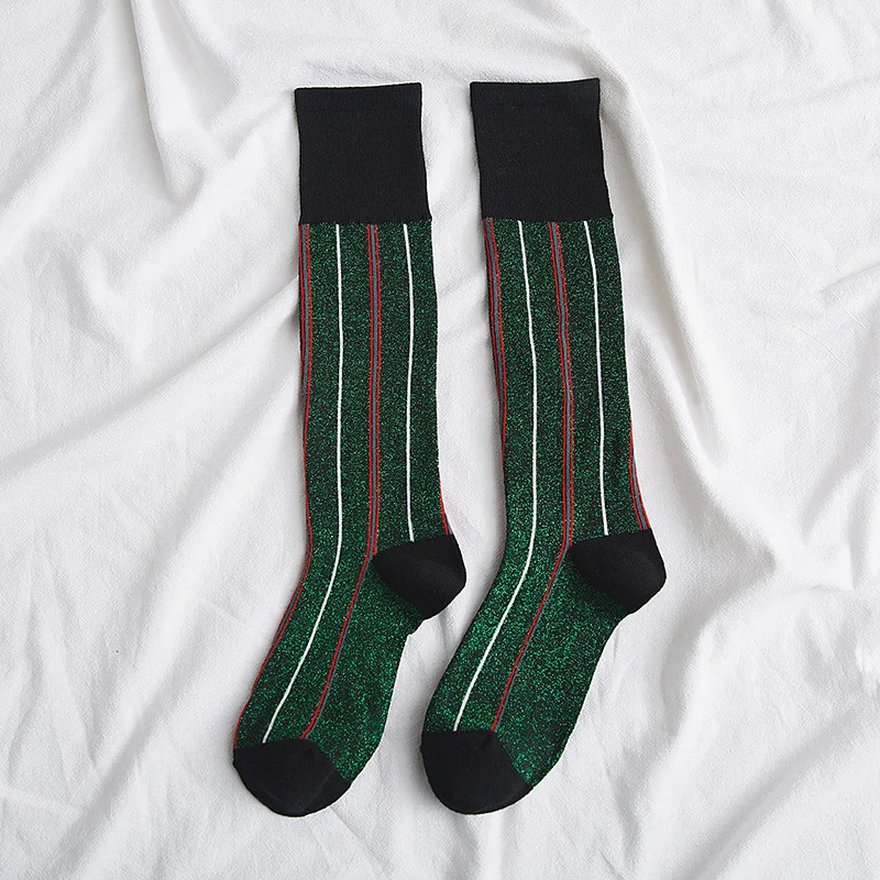 Knee Socks For Women Autumn Winter Shining Striped Cotton Breathable Sports Middle Tube Socks calcetines mujer chaussettes
Knee Socks For Women Autumn Winter Shining Striped Cotton Breathable Sports Middle Tube Socks calcetines mujer chaussettes