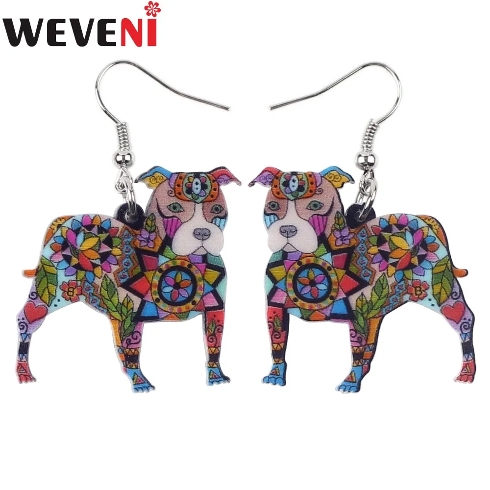 WEVENI Acrylic Drop Dangle New Long Pit Bull Terrier Dog Earrings For Women New Trendy Animal Jewelry Girl Wholesale
WEVENI Acrylic Drop Dangle New Long Pit Bull Terrier Dog Earrings For Women New Trendy Animal Jewelry Girl Wholesale