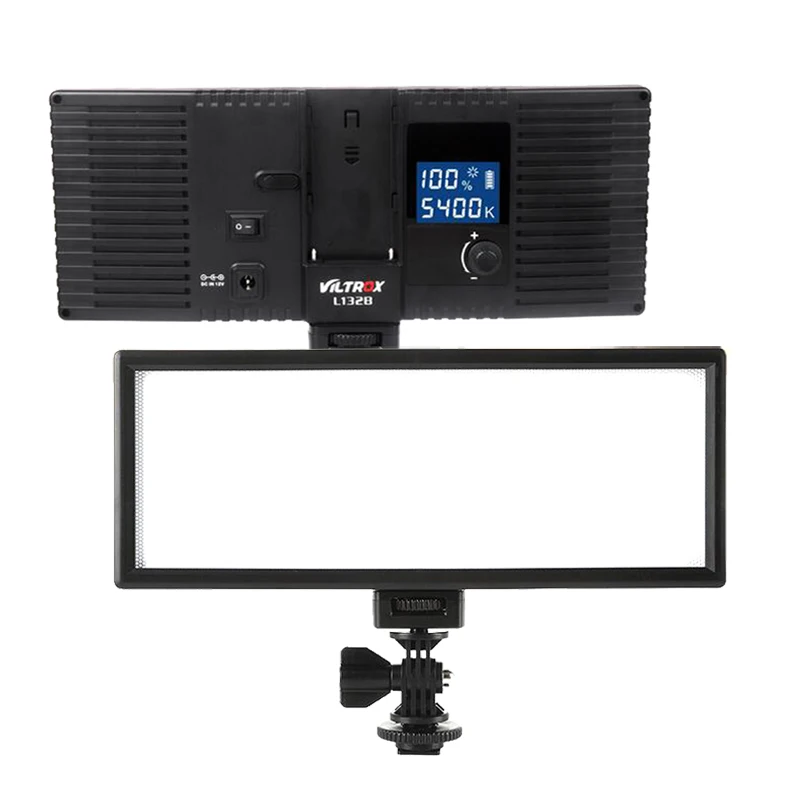 Viltrox L132B Ultra-thin CR95+ 1082LM 5400K LED Video Fill Light Panel Dimmable LCD Display for DSLR Camera DV Camcorder
Viltrox L132B Ultra-thin CR95+ 1082LM 5400K LED Video Fill Light Panel Dimmable LCD Display for DSLR Camera DV Camcorder