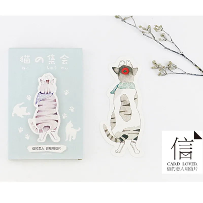 Card Lover cat party postcard bookmark Letter paper greeting card 1 lot = 1 pack = 30 pcs
Card Lover cat party postcard bookmark Letter paper greeting card 1 lot = 1 pack = 30 pcs