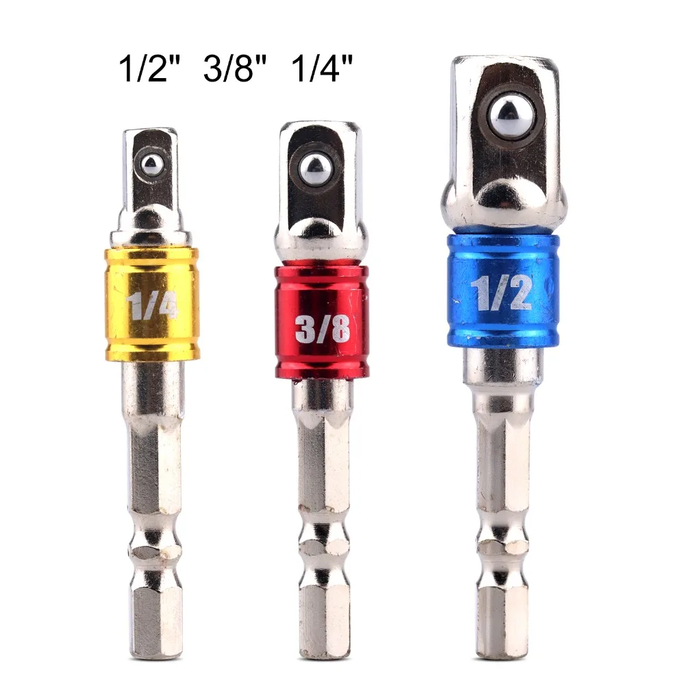 1/4" 3/8" 1/2" tool Colorful Hex Power Drill Socket Wrench Adapter Extension Drill Bits Bar Hex Bit Connecting Rod DIY 
1/4" 3/8" 1/2" tool Colorful Hex Power Drill Socket Wrench Adapter Extension Drill Bits Bar Hex Bit Connecting Rod DIY