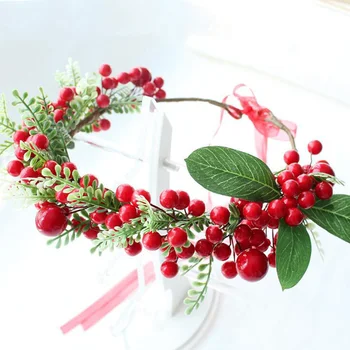 Women Bezel Flowers on Head Girls Flower Crown Wreath Wedding Bridal Hair Accessories Bubble Red Fruit Double Floral Headband 
Women Bezel Flowers on Head Girls Flower Crown Wreath Wedding Bridal Hair Accessories Bubble Red Fruit Double Floral Headband