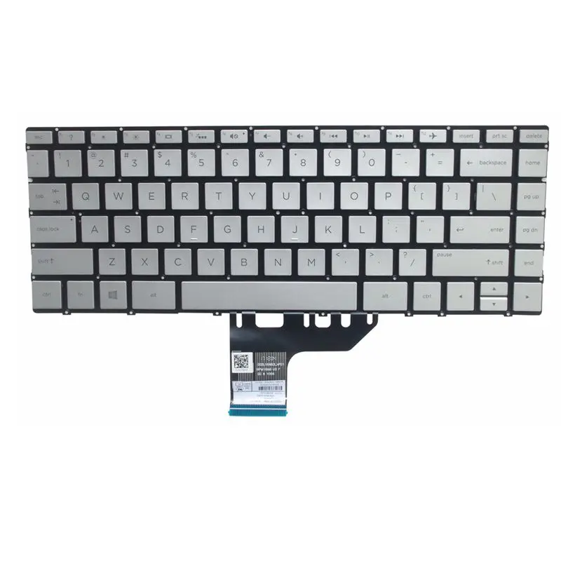 Клавиатура с подсветкой для ноутбука HP Spectre x360 13-w 13-w000 серии US Серебряная