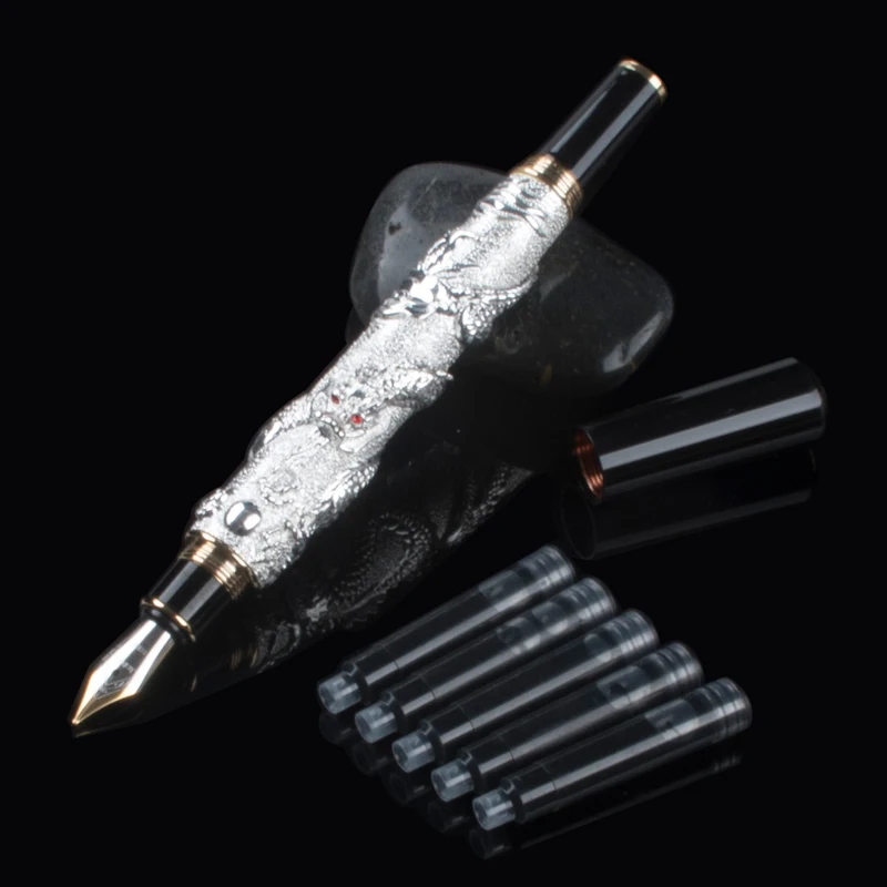 JINHAO Luxury Eastern Dragon Dragon ancient silver Fountain pens office Business school writing pen
JINHAO Luxury Eastern Dragon Dragon ancient silver Fountain pens office Business school writing pen