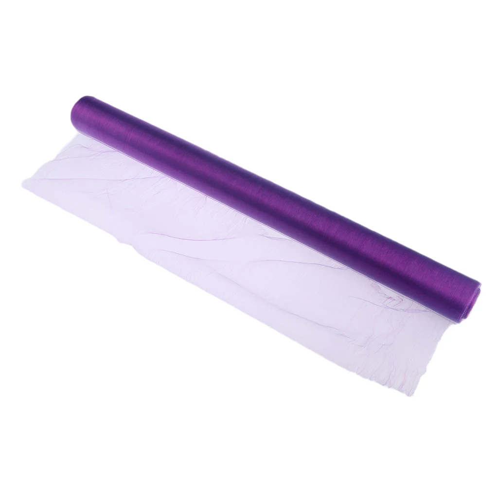 55 Yards Tulle Roll Spool Wedding Prom Fabric Bouquet Chair Sash Car Flower Tutu Gift Packaging Venue Decor Craft 72cm