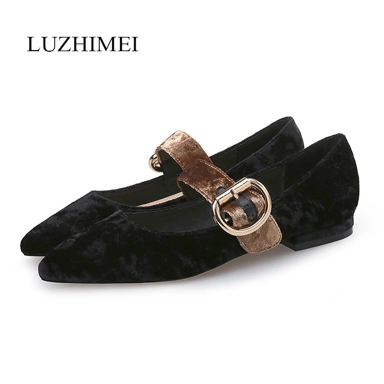 LUZHIMEI 2018 Fashion Leather Diamond Velvet Shallow Pointed Shoes for Women
LUZHIMEI 2018 Fashion Leather Diamond Velvet Shallow Pointed Shoes for Women