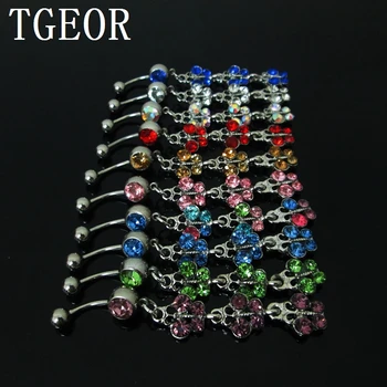 Free shipping Hot Fashion Charm gem stone never ring Stainless Steel with dangle 3 butterflies belly button ring 
Free shipping Hot Fashion Charm gem stone never ring Stainless Steel with dangle 3 butterflies belly button ring